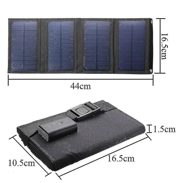 Bærbar 20w solcellepanel campingutstyr solcelleladere vanntett
