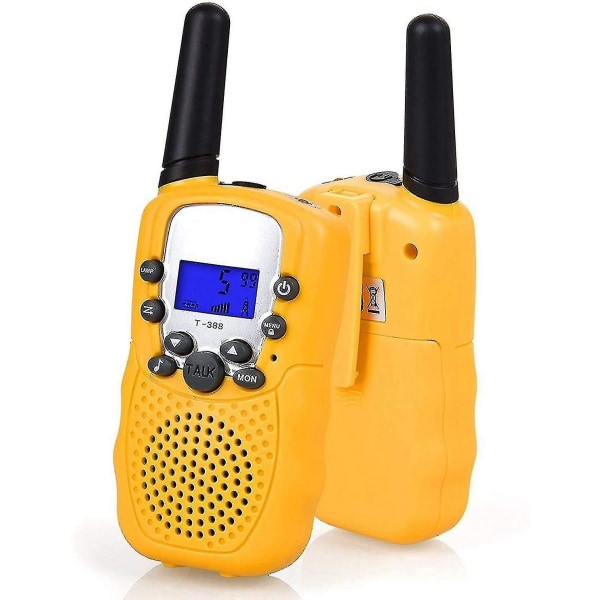 Langallinen radiopuhelin lapsille T388 kädessä pidettävä langaton radiopuhelin (keltainen, 2 kpl)