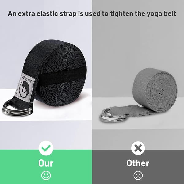 Yogabælte Pilates-stropper til træning og strækning (1,85 m og 2,5 m)