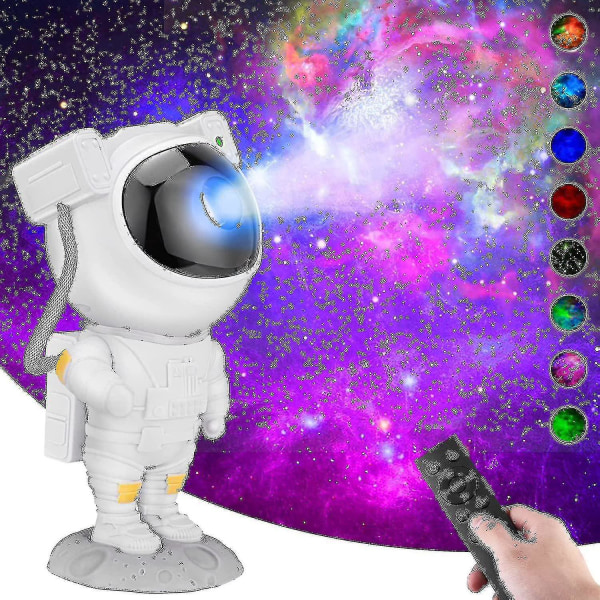 Galaxy Star Astro Alan Light Projector Tiktok Astronaut Nebula Night Lights Ovenlys Fjernbetjening Timing og 360 rotation Magneti