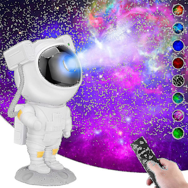 Galaxy Star Astro Alan Lysprojektor Tiktok Astronaut Nebula Nattelykter Skylight Fjernkontroll Timing Og 360rotasjon Magneti