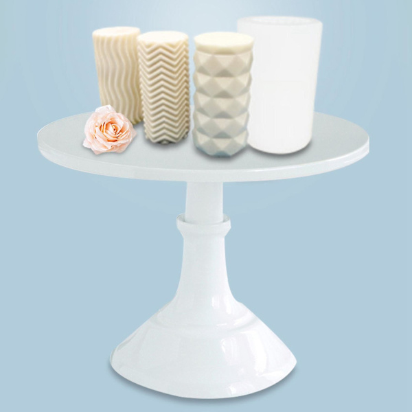 Lysestøbeform, Lang Stang Stribet Lys Silikoneform,diy Cylin