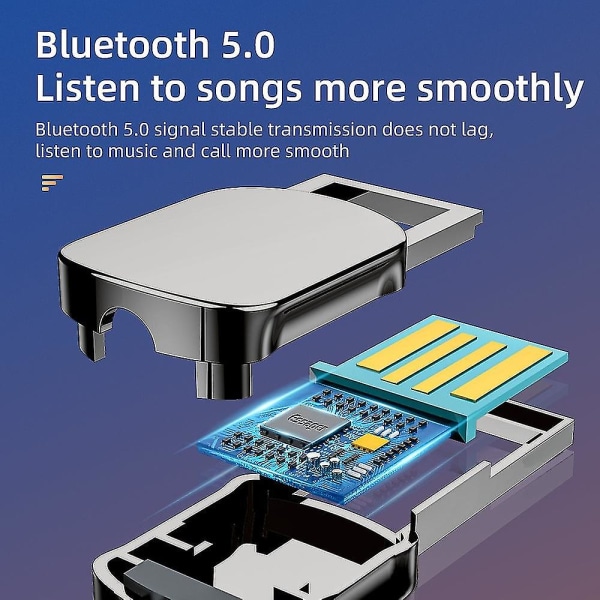 Bluetooth-sovitin, äänikaapeli autoille, USB-Bluetooth, 3,5 mm:n liittimet, vastaanotin, lähetin, musiikkikaiuttimet, dongle, handsfree