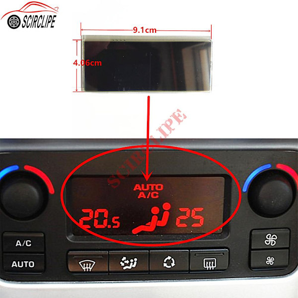 Bil ACC Lcd Panel Modul Display Skærme Pixel Reparation Rød Baggrund Aircondition Informationsskærm Til Peugeot 207