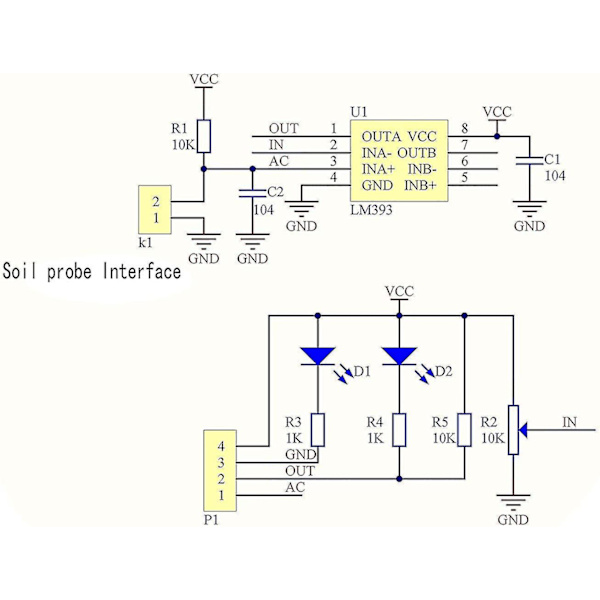 5 kpl Maaperän kosteusmittari Kosteuden tunnistus Veden tunnistinmoduuli Yl-69-anturi ja Hc-38-moduuli Arduinolle