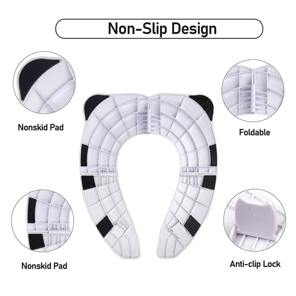 Vikbar toalettsits för barn, hopfällbar toalettstol för barn för resor, potta toalett