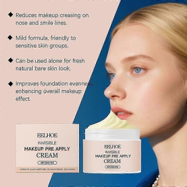 3X Eelhoe Pre Makeup Ansiktskräm Lättvikt Håller Lyster Porer Oljekontroll Varaktig Närande Återfuktande Bas Foundation Krämer