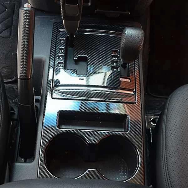 Bil Carbon Fiber Central Control Shift Panel Dekal Interiør Modifikation Til Pajero 2007-2019
