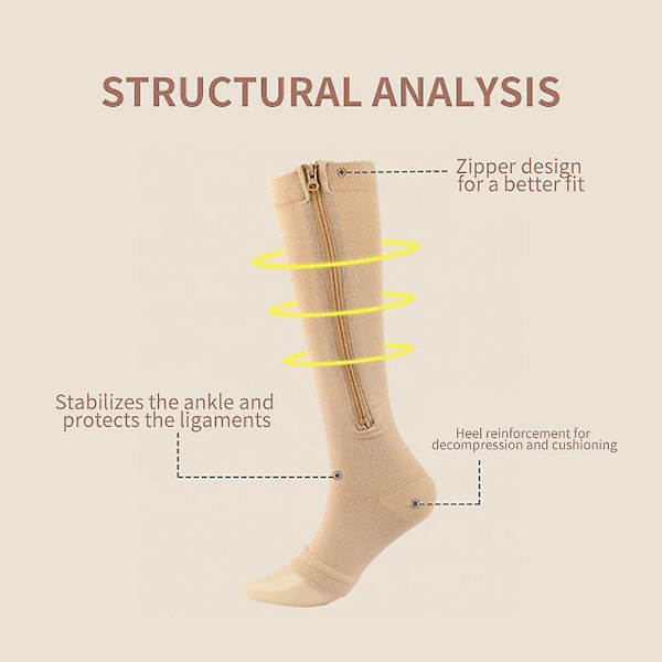 Sports Zipper Socks Compression Socks Compression Socks Vein Elastic Socks