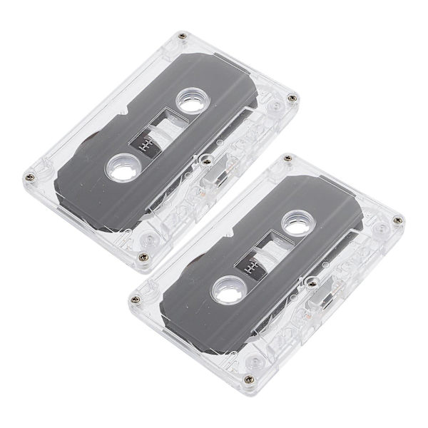 2 kpl kasetti nauhat muovi kasetti nauhat tyhjä kasetti läpinäkyvä kasetti nauhat tyhjä audio nauhat