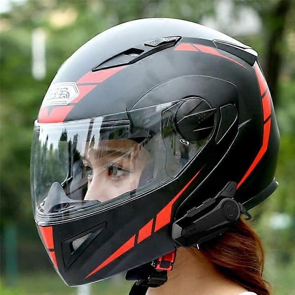 BT5.0 Motorcykel Headset Intercom Interconnection Udendørs Ridehjelm Headset med DSP+ Støjreduktionsfunktion