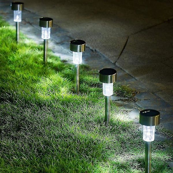 Utomhus LED-gräsmattor Lampor Vit 10 st