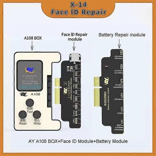 AY A108 Multifunksjonsreparasjonsprogrammerer Face ID Lattice Reparasjonsmodul med Batterireparasjonsmodul Kompatibel for iPhone