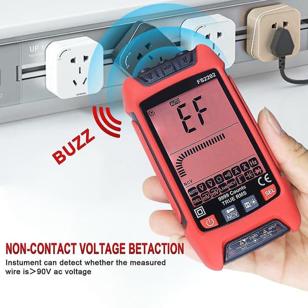 Yi Fs2 Auto Ran Digital Måler 9999 Tellinger Trms Ac Voltmeter Amp Ncv Ance Cce