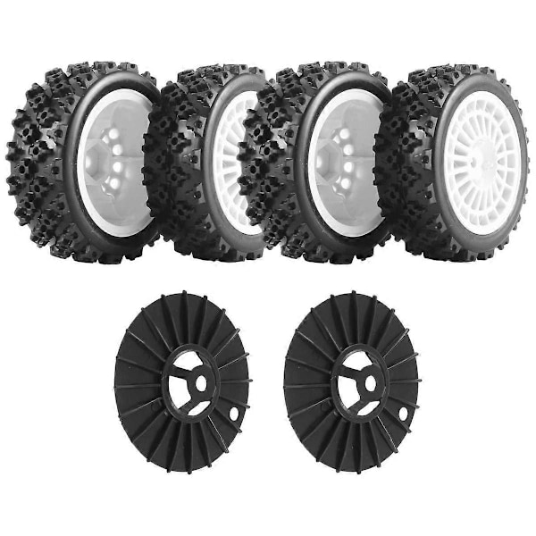 4 st Gummidäck Hjul för XV01 TA06 TT01 TT01E TT02 TT02B PTG-2 1/10 RC Bil Uppgraderingar Delar Tillbehör, 2