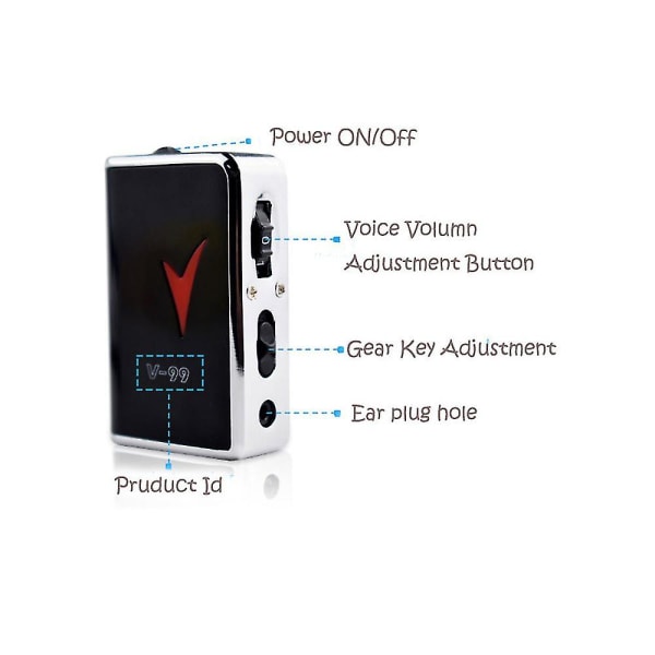 Axon V-99 Pocket Lydforsterker Digitalt høreapparat for eldre og voksne høreapparat