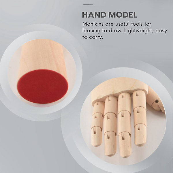 18*6cm Trä Ledat Manikin Modell Present