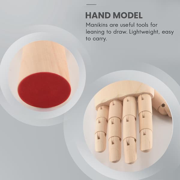 18*6cm Træ Leddelt Mannequin Model Gave