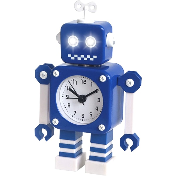Robotväckarklocka, tyst väckarklocka i rostfritt stål med G