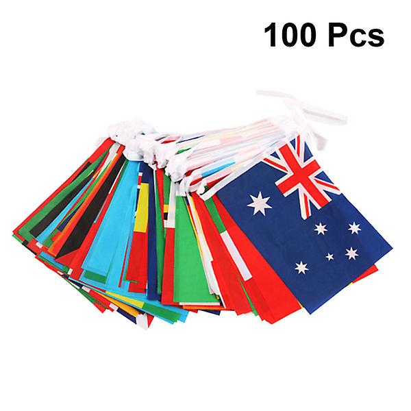 National String Flag Banner 100 Lande Verdensflag Små