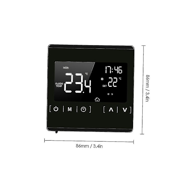 Smart LCD-pekskärms termostat för hem programmerbar elektrisk golvvärme system termoregulator Ac 85-250v temperaturregulator