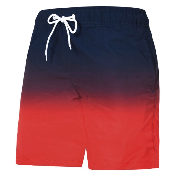 Badebukse for menn Quick Dry svømmeshorts med nettingfôr Funny Beach Sh Red XL