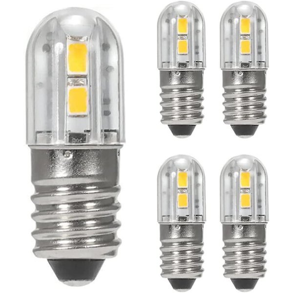 2 kpl 6v E10 LED-polttimoa, joissa 2835-ruuvikanta, 4 Smd-sirua, keltainen päivitys ajovaloihin, taskulamppuun