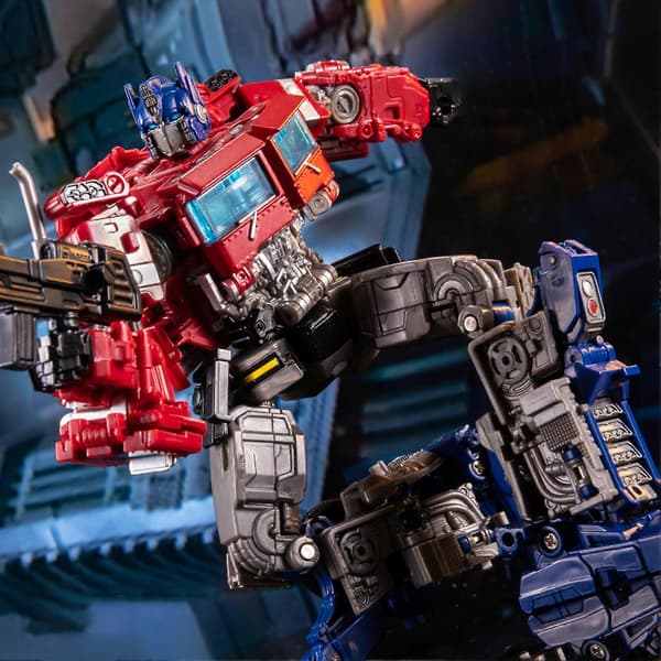 Transformationsrobot Cartoon Barnpresent Legering Optimus Primes Actionfigur Robot för Barn