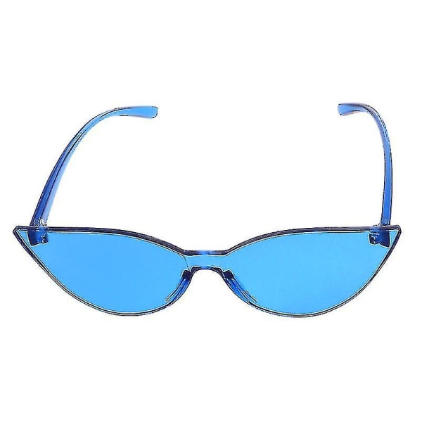Cat Eye Solglasögon Kreativa glasögon Dekorativa festglasögon Strandglasögon för kvinnliga kvinnor (blå)
