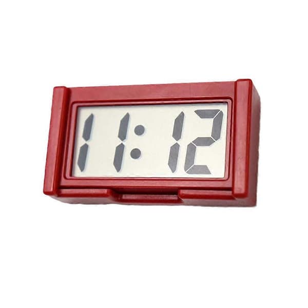 Mini digital klocka dekorativ stor skärm bilklocka miniklockor instrumentbräda Red