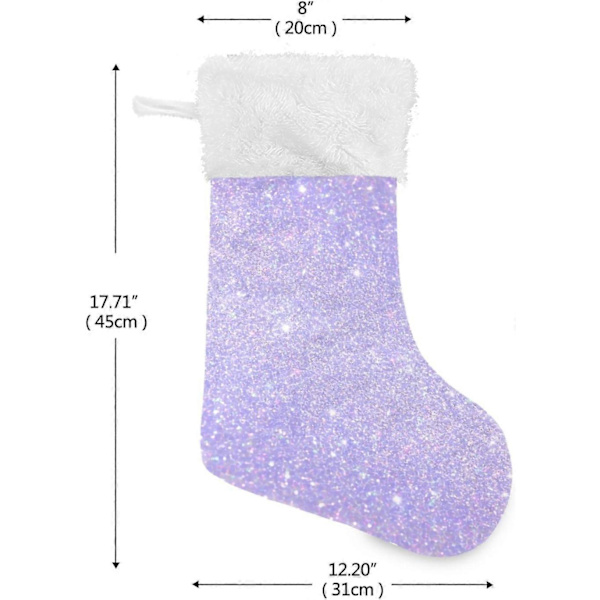 Glittrande Lavendel Julstrumpor Heminredning Presenter till Familjen 1