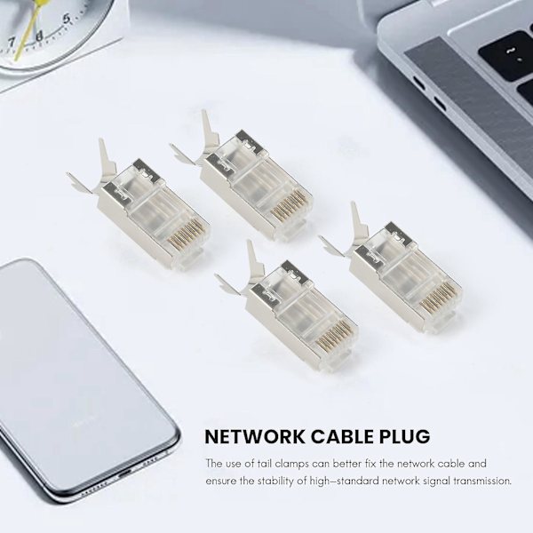 Rj45-liitin Cat7 8p8c modulaarinen Ethernet-kaapelipääliitin verkkoon Rj 45 Cat7 puristusliitin