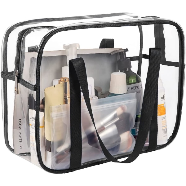 Stor transparent kosmetisk väska transparent tjock kosmetisk väska Pvc transparent Zi