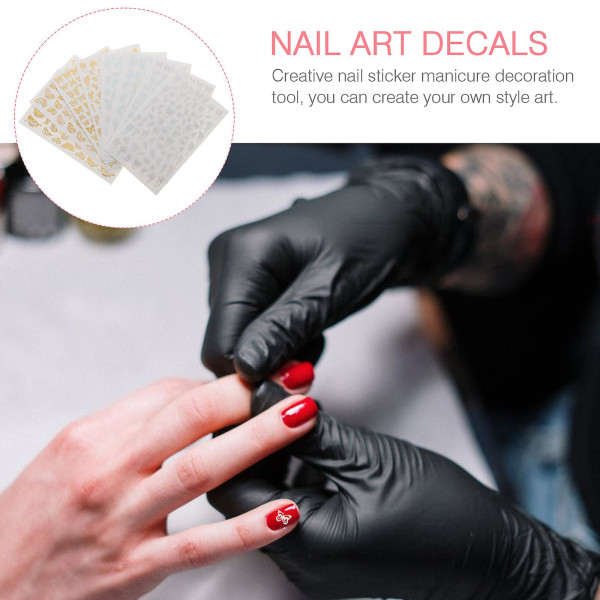8 ark Calcomanias Para Uas Glitter Nail Art Fingernegleklistermærker Neglestickers Nail Art Nail Art Stickers Negledesigns