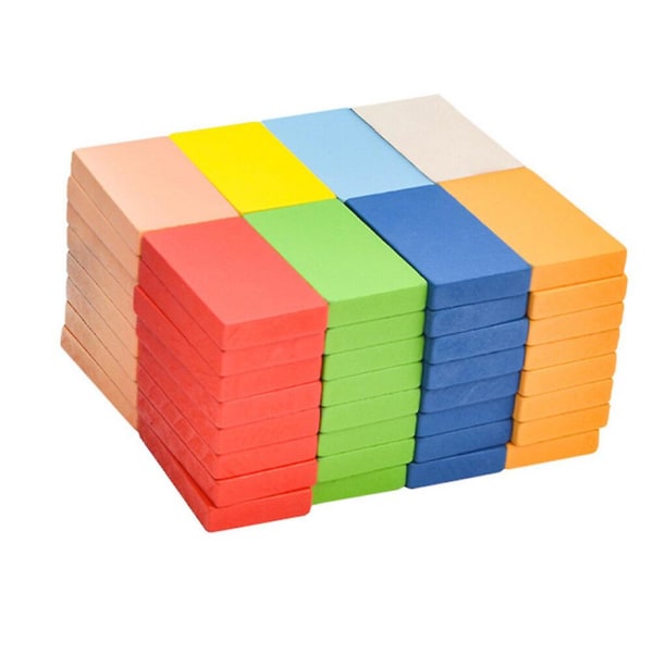 1 sett med 80 stk Domino Standard Game Building Blocks Toy Funn