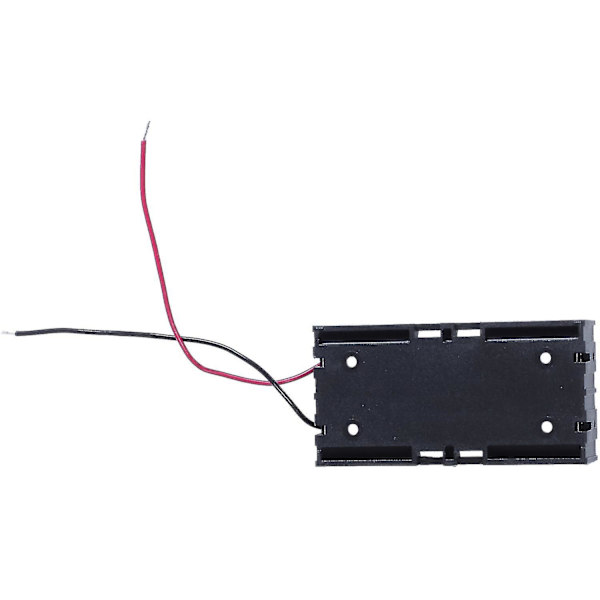 Muovista valmistettu 2 x 3,7 V:n pidikekotelo, musta