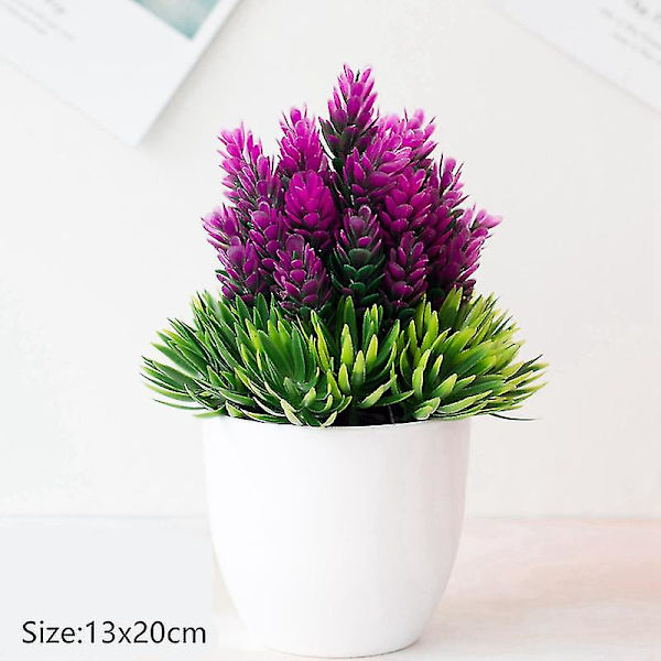 Keinotekoiset kukat + maljakko Tekokasvit Bonsai Pieni puu Ruukutettu koriste Deko Koti sisustus Hää Puutarha Syksy sisustus Maalaistalo Style 3- rose red