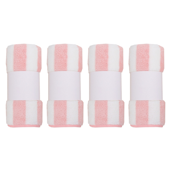 Pehmeä ja imukykyinen korallin värinen puuvillapyyhe kasvojen pesuun ja kodin käyttöön pink