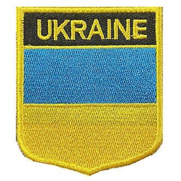 5 kpl Ukrainan lipun tarroja Ukrainan kilven tarroja Kirjailtu tarra Morale-tarra Applique-kiinnitin Tarranauha (emblem)