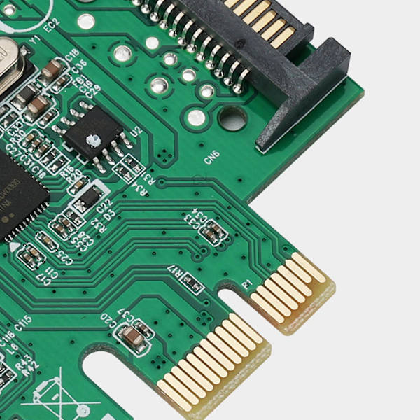 6 porte Pci-e til Usb 2.0 udvidelseskort 9pin intern Usb-header desktop Express-kort med 15 pin Sata-strømstik