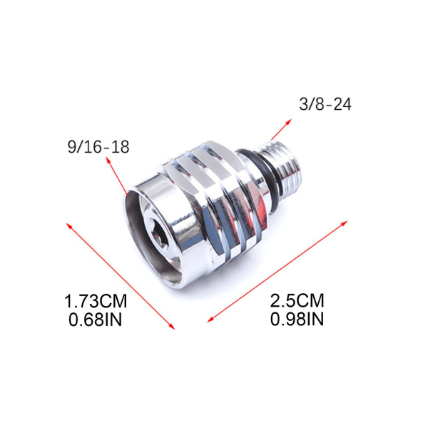 Scuba Diving Kvinne 9/16-18 Til Mann 3/8-24 Adapter Scuba Diving Valg