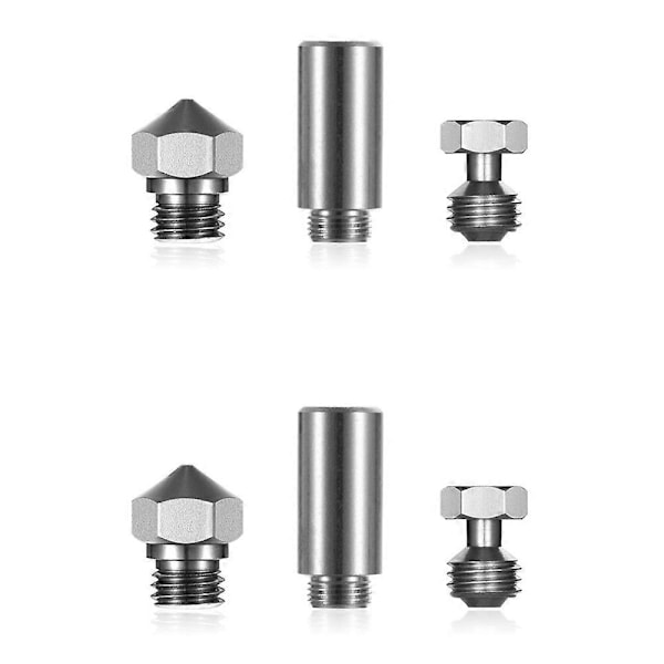 1 Sæt MK10 Fuld Metal Hotend Kit 0.4Mm MK10 Dyse Termisk Barriere Halsrør til &I3 Konnektor til 3D Printer