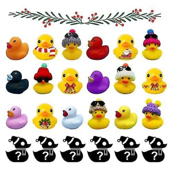 Kreativekraft 2022 juleadventskalender -gummi Ducks adventskalender 24stk