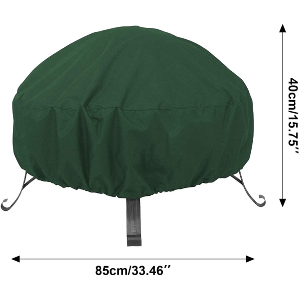 Rund Ildstedsdæksel, Vandafvisende Genanvendeligt Udendørs Ildstedsdæksel
