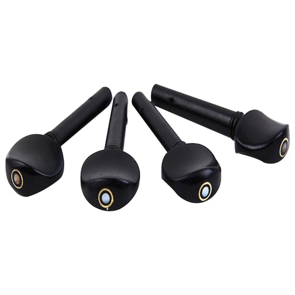 4 stk. Professionelle Violin Tuning Pegs Violin Dele Tuning Pegs Violin Tilbehør (sort)