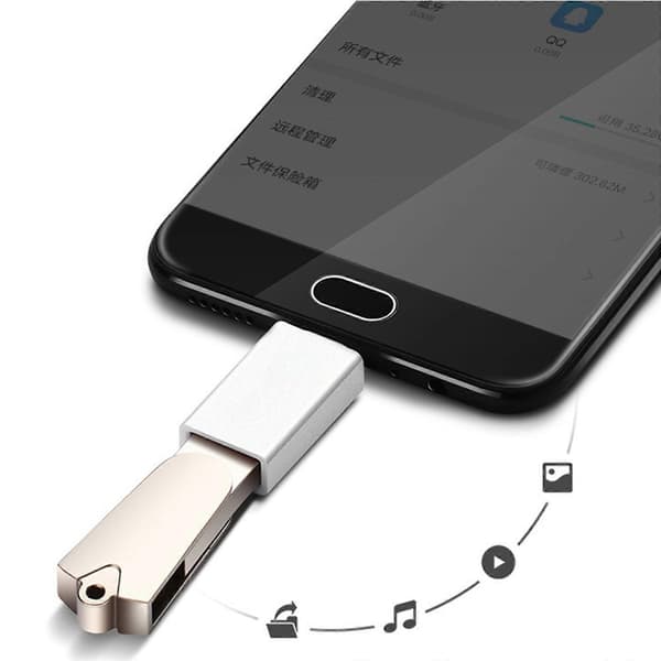 2-pak USB C til USB3.0 hun-adapter USB3.0 hun til mikro-USB-adapter Dataoverførsel op til 5 Gbps Stabil transmission Sort Black