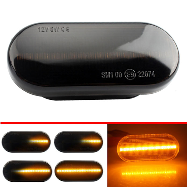 2 st dynamiska sidomarkeringsljus blinkers för Transporter T5 Golf