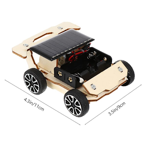 2 sarjaa aurinkokennoautojen kokoamisleluja Lapset Diy Aurinkosähköautolelut Puiset Aurinkokennoautolelut