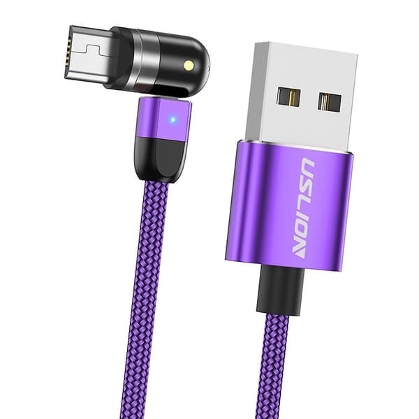 540 Magnetisk USB-ladekabel 360180 Lilla 1m Micro USB