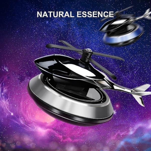 Aromaterapi Diffuser Cool Udseende Langvarig Instrumentbræt Dekoration Solenergi Helikopter Model Luftfrisker Til Bil